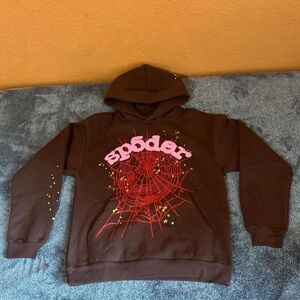 Brown Sp5der hoodie